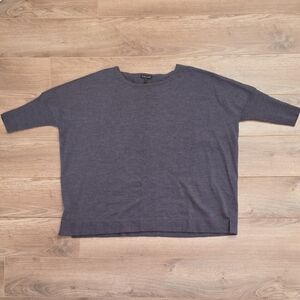 Eileen Fisher Heathered Gray Knit Top